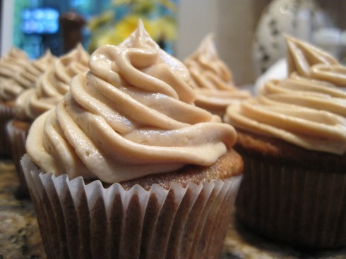 Banana Walnut Cupcakes With Peanut Butter Frosting